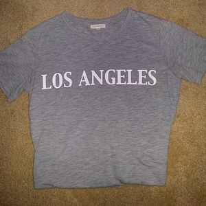 Gray "Los Angeles" distressed tee